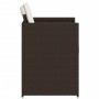 Sedie da Giardino con Cuscini 4 pz Marroni in Polyrattan