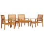 Set Salotto da Giardino 5 pz in Legno Massello di Acacia