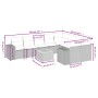 Set Divano da Giardino 10 pz con Cuscini Grigio in Polyrattan