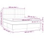 Giroletto a Molle con Materasso Nero 180x200 cm in Tessuto
