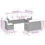 Set Divano da Giardino 8 pz con Cuscini Beige in Polyrattan