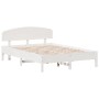 Giroletto con Testiera Bianco 160x200 cm Legno Massello di Pino