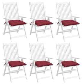 Cuscini per Pallet 6 pz Rosso Vino 50x50x7 cm Tessuto Oxford