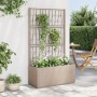 Fioriera Giardino con Traliccio Marrone Chiaro 80x36x140 cm PP