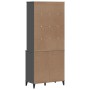 Credenza VIKEN Grigio Antracite 80x40x190cm Legno Massello Pino