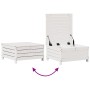 Set Salotto da Giardino 3 pz Cuscini Legno Massello Pino Bianco