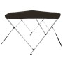 Bimini di Prua con Tendalino 3 Archi Nero 184x189x135 cm