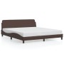 Giroletto con Testiera Marrone 180x200 cm in Similpelle