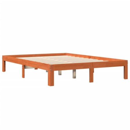 Giroletto Marrone Cera 135x190 cm in Legno Massello di Pino