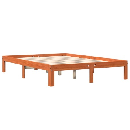 Giroletto Marrone Cera 135x190 cm in Legno Massello di Pino