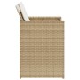 Set da Pranzo da Giardino 5 pz con Cuscini Beige in Polyrattan