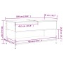 Tavolino Salotto Grigio Sonoma 100x50x50 cm Multistrato Metallo