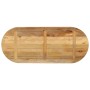 Piano Tavolo 110x40x2,5 cm Ovale Legno Massello Grezzo di Mango