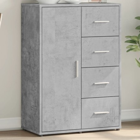 Credenza Grigio Cemento 60x31x84 cm in Legno Multistrato