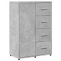 Credenza Grigio Cemento 60x31x84 cm in Legno Multistrato