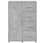 Credenza Grigio Cemento 60x31x84 cm in Legno Multistrato