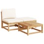 Set Salotto da Giardino 11 pz con Cuscini Legno Massello Acacia