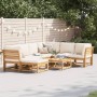 Set Salotto da Giardino 8 pz con Cuscini Legno Massello Acacia