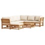 Set Salotto da Giardino 8 pz con Cuscini Legno Massello Acacia