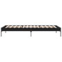 Giroletto Nero 90x200 cm in Legno Multistrato e Metallo