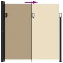 Tenda da Sole Laterale Retrattile Beige 200x600 cm