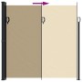 Tenda da Sole Laterale Retrattile Beige 200x500 cm