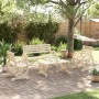 Set Salotto da Giardino 4 pz in Legno Massello di Abete