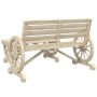 Set Salotto da Giardino 4 pz in Legno Massello di Abete