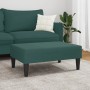 Poggiapiedi Verde Scuro 77x55x31 cm in Velluto