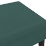 Poggiapiedi Verde Scuro 77x55x31 cm in Velluto