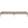 Giroletto Rovere Sonoma 90x190cm in Legno Multistrato e Metallo