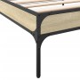 Giroletto Rovere Sonoma 90x190cm in Legno Multistrato e Metallo