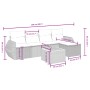 Set Divano da Giardino 6 pz con Cuscini Nero in Polyrattan