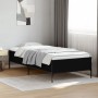 Giroletto Nero 90x200 cm in Legno Multistrato e Metallo