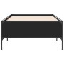 Giroletto Nero 90x200 cm in Legno Multistrato e Metallo