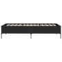 Giroletto Nero 90x200 cm in Legno Multistrato e Metallo