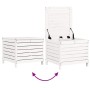 Set Divani da Giardino 7 pz Bianco in Legno Massello di Pino