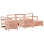 Set Divani da Giardino 7 pz in Legno Massello Abete Douglas