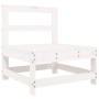 Set Salotto da Giardino 5 pz Bianco in Legno Massello di Pino