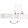 Set Salotto da Giardino 5 pz Bianco in Legno Massello di Pino