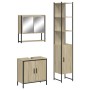 Set Mobili da Bagno 3 pz Rovere Sonoma in Legno Multistrato