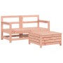 Set Divani da Giardino 3 pz in Legno Massello Abete Douglas