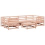 Set Divani da Giardino 7 pz in Legno Massello Abete Douglas