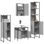 Set Mobili da Bagno 4 pz Grigio Sonoma in Legno Multistrato