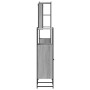 Set Mobili da Bagno 4 pz Grigio Sonoma in Legno Multistrato