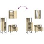 Set Mobili da Bagno 3 pz Rovere Sonoma in Legno Multistrato