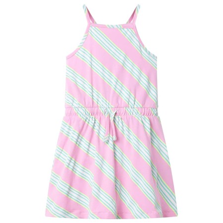 Abito da Bambina con Coulisse Senza Maniche Rosa 104