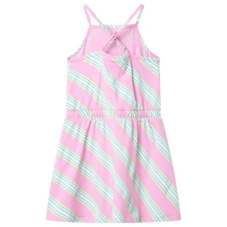 Abito da Bambina con Coulisse Senza Maniche Rosa 104