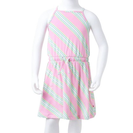 Abito da Bambina con Coulisse Senza Maniche Rosa 104