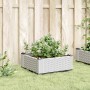 Fioriera da Giardino con Picchetti Bianca 42,5x42,5x28,5 cm PP